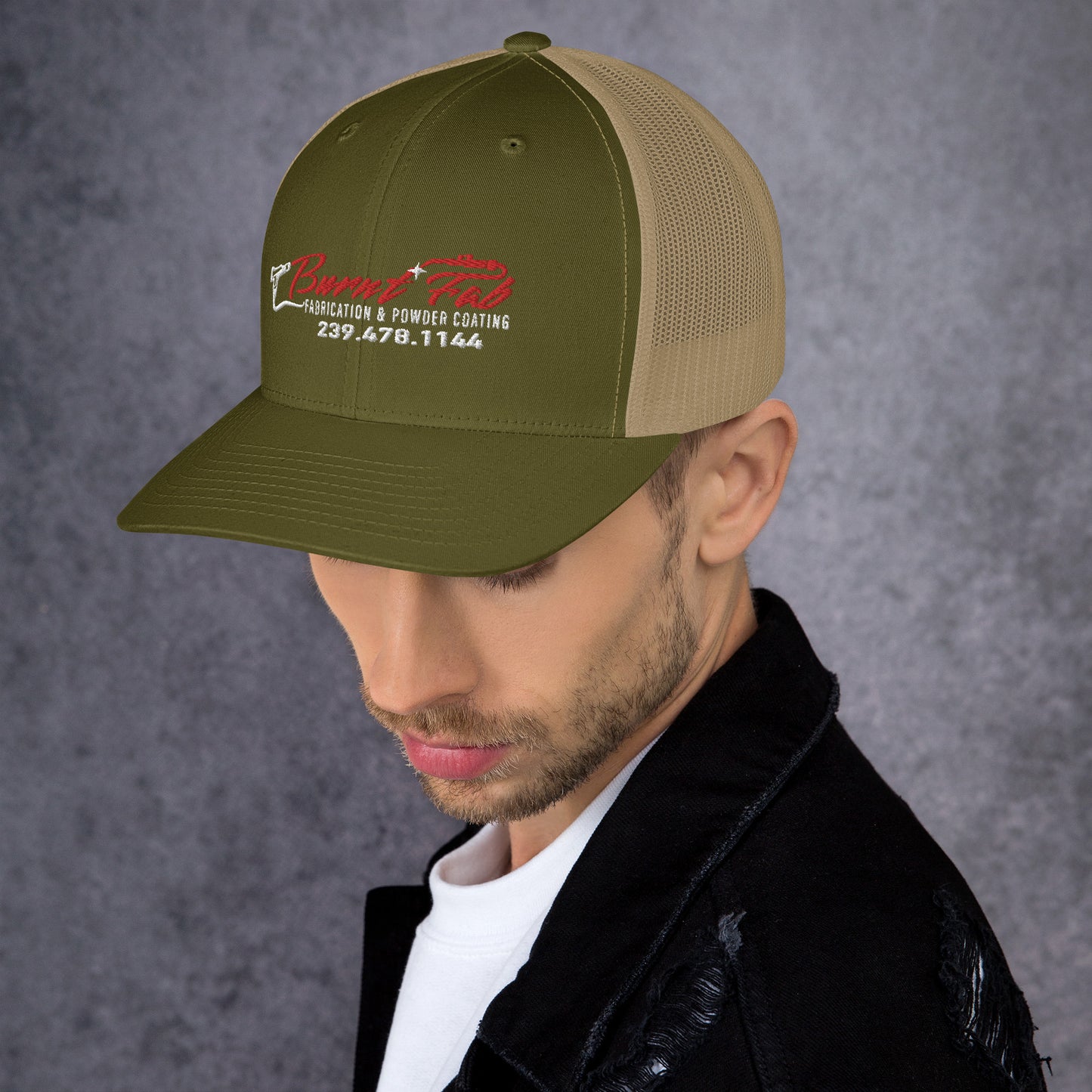Burnt Fab Trucker Cap